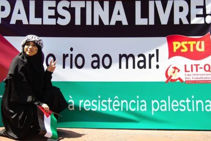 Filistin için LIT-CI kampanyası pankartı