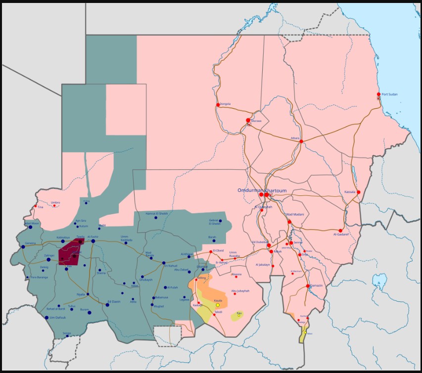 Sudan İç Savaşı, 1 Aralık 2025 itibariyle sahada güncel durum.