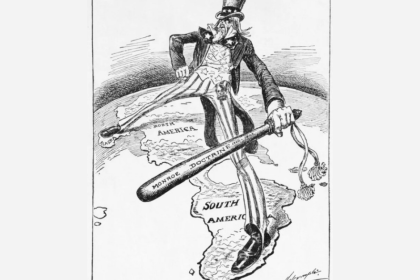 ABD'nin Latin Amerika'da hakimiyet kurma çabasını temsil eden karikatür
