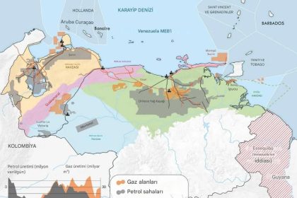 Venezuela'nın doğal kaynak zenginlikleri haritası
