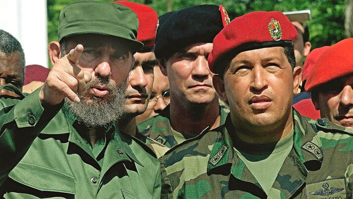 Fidel Castro ve Hugo Chavez