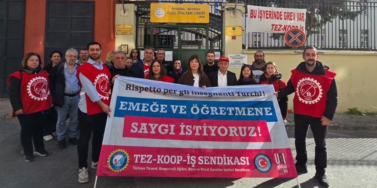 İtalyan Lisesi öğretmenleri grevde