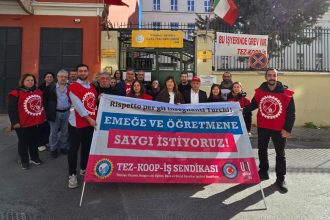 İtalyan Lisesi öğretmenleri grevde