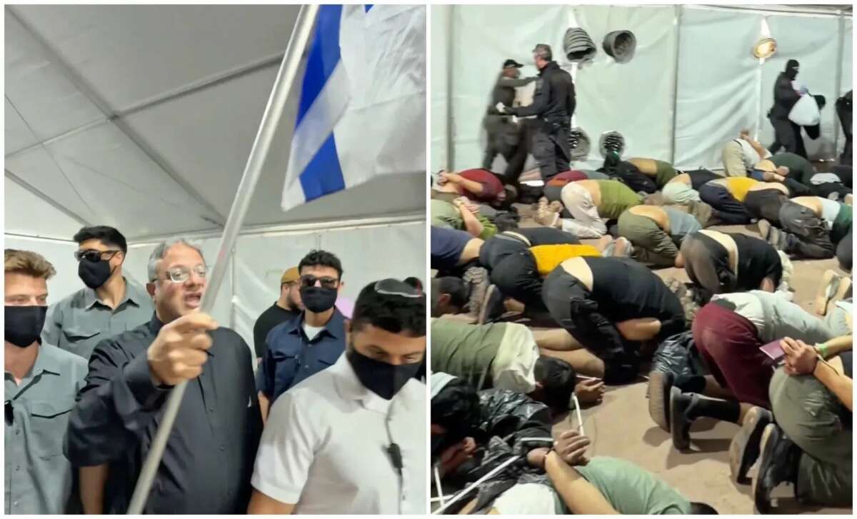 Ben Gvir ve işkence gören tutsaklar.