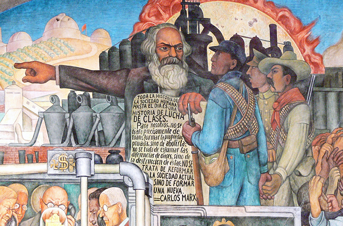 Diego Rivera, "Meksika Tarihi" duvar resminden bir kesit, 1929-1935